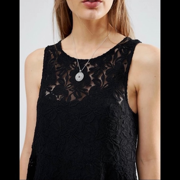 Free People black lace slip dress size small S - Picture 11 of 11